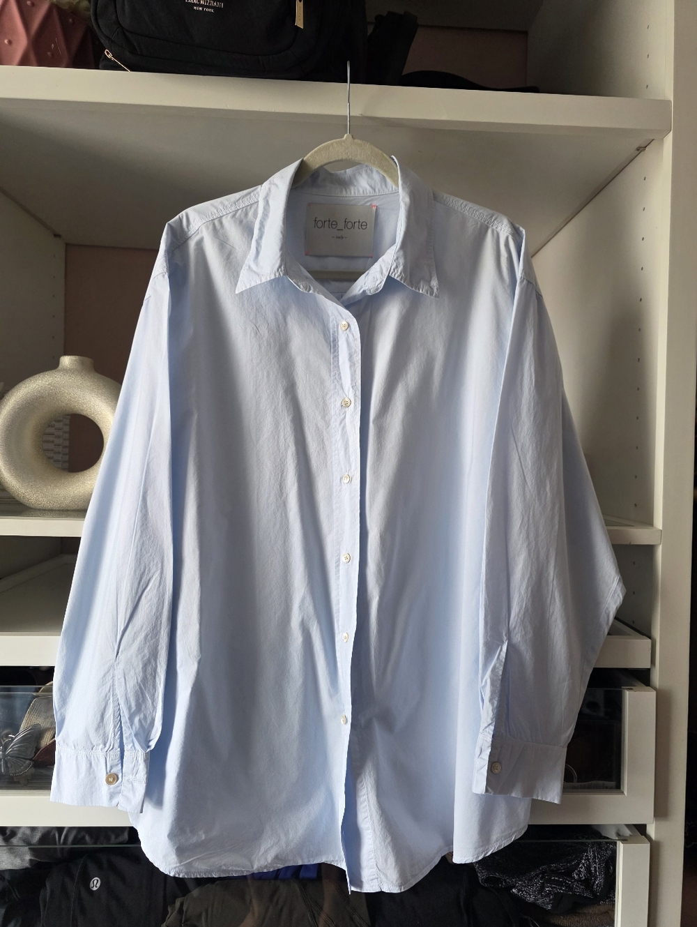 Forte_Forte Light Blue Cotton Button-Down Shirt